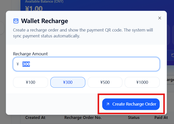 create order